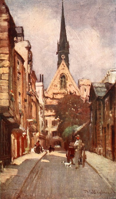 Exeter College Kapel, vanaf Ship Street, 1903 door John Fulleylove